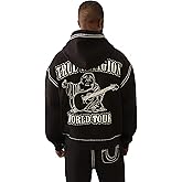 True Religion Men’s Super QT Cinched Zip Up Hoodie | Premium Active Top with Logo Detailing and Full Zip
