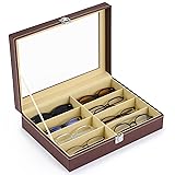 CO-Z Sunglasses Organizer with 8 Slots, Leather