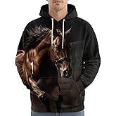 PAGYMO Graphic Hoodies for Men Funny 3D Print Cool Design Novelty Fashion Pullover Hooded Sweatshirt