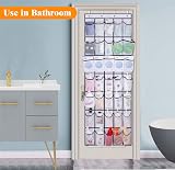 MISSLO Over the Door Shoe Storage Organizer 24 Mesh Pockets White view 6