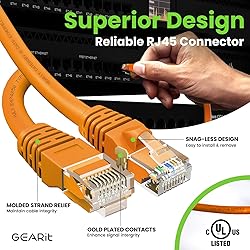 GearIT Cat 6 Ethernet Cable 1 ft (20-Pack) - Cat6
