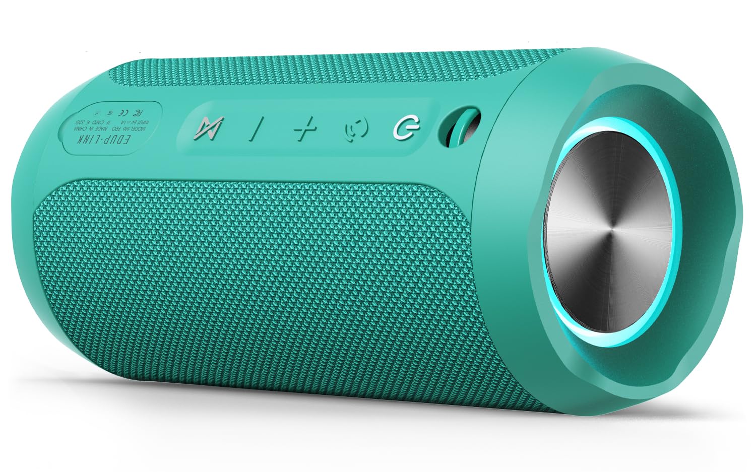 EDUPLINK Bluetooth Speaker, Portable Wireless Speakers, Waterproof IPX7 Speaker, TWS Pairing Stereo, Long Playtime for Home, Travel (Teal Waterproof Speaker)