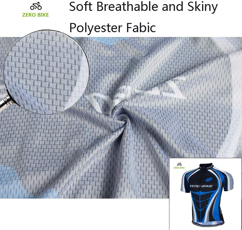 ZEROBIKE Men's Short Sleeve Breathable Cycling Jersey Padded Pant Outdoor Sports Wear Breathable Quick Dry: Clothing