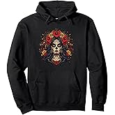 La Catrina Dia De Los Muertos, Sugar Skull Day of the Dead Pullover Hoodie