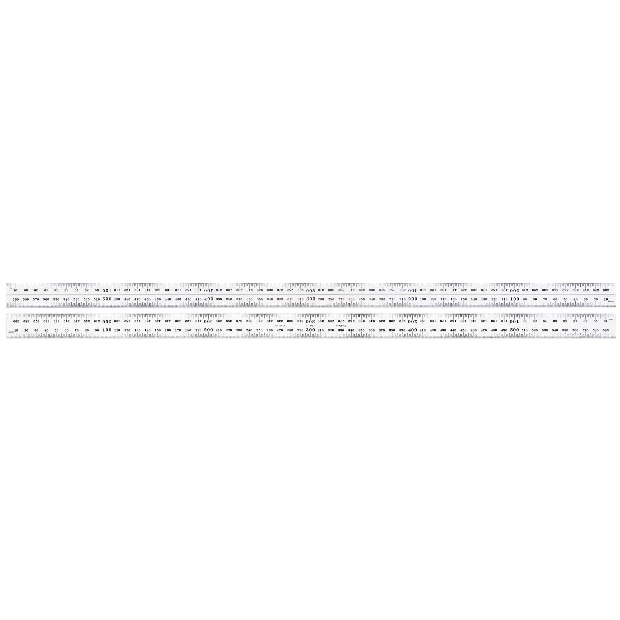 Starrett B600-35 Millimetre Blade For Combination Squares, Sets And Bevel Protractors, Regular Finish, 25 mm Width, 2.4 mm Thickness, 600 mm Size
