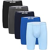 GITYEE Men's Breathable Mesh Tagless Athletic Work Underwear Boxer Briefs, Pack of 5