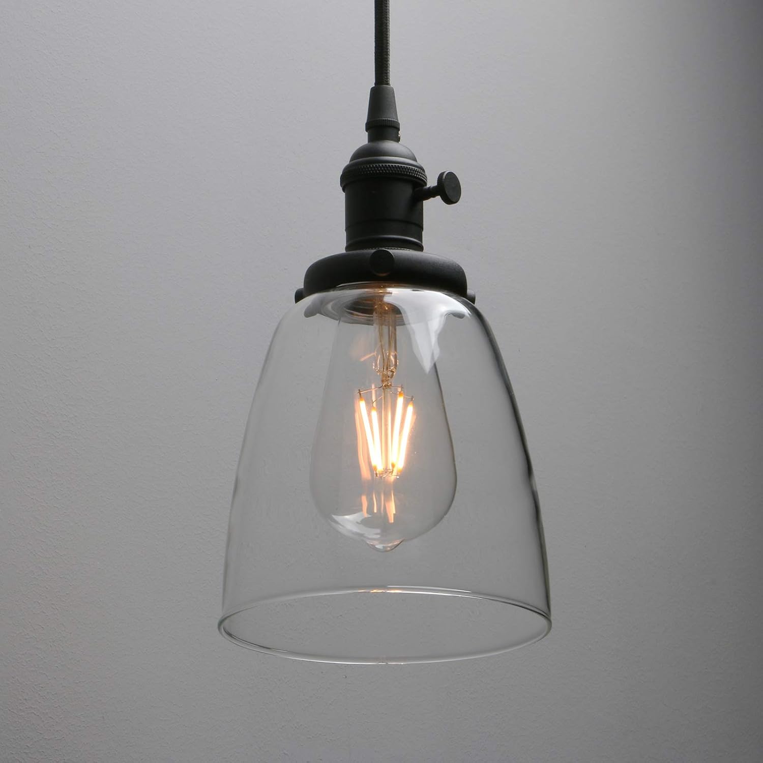 Phansthy Retro Industrial Pendant Lights with Clear Glass Shade - Image 5