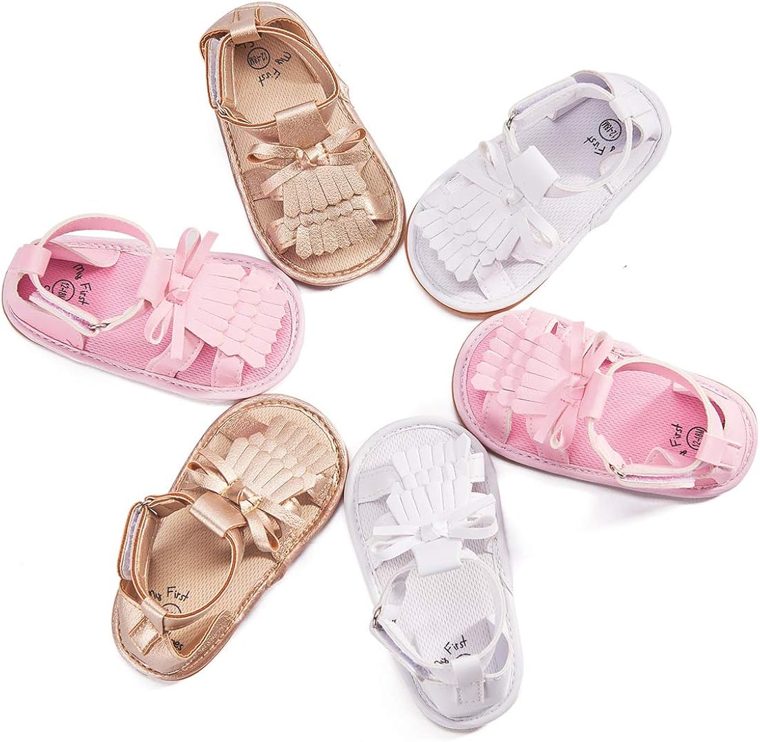  | BMCiTYBM Baby Girls Sandals Summer Shoes Lightweight Non-Slip Rubber Sole Newborn Infant First Walkers 3 6 9 12 18 Months | Sandals