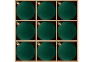 DN DECONATION Christmas Ornament Balls Set of 9, Green Velvet Hanging Ornaments for Christmas Tree, 3.14” Plastic Ball Decorative Ornaments for Home Holiday Party Decor Winter Gifts Indoor Decoration