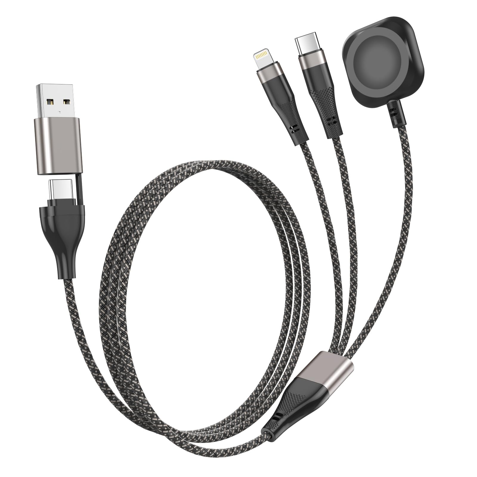 Multi Charging Cable MFi Certified Lightning Cable Fast Charging Apple Charger Cord Compatible with iWatch iPhone 14 13 12 11 XS XR X Pro Max Mini 8 7 6S 6 Plus 5S SE iPad iPod AirPods