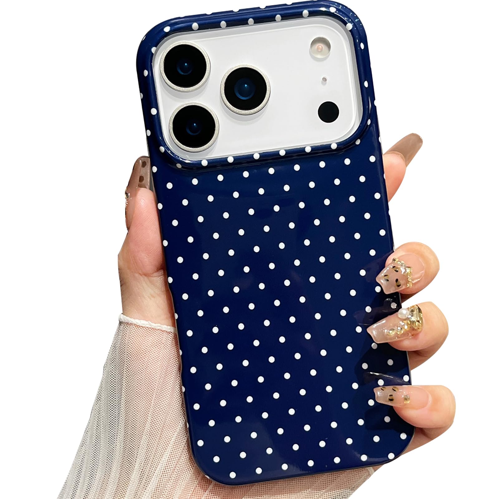 Jmltech for iPhone 17 Pro Max Case Polka Dot 17 Max, Navy Blue | eBay