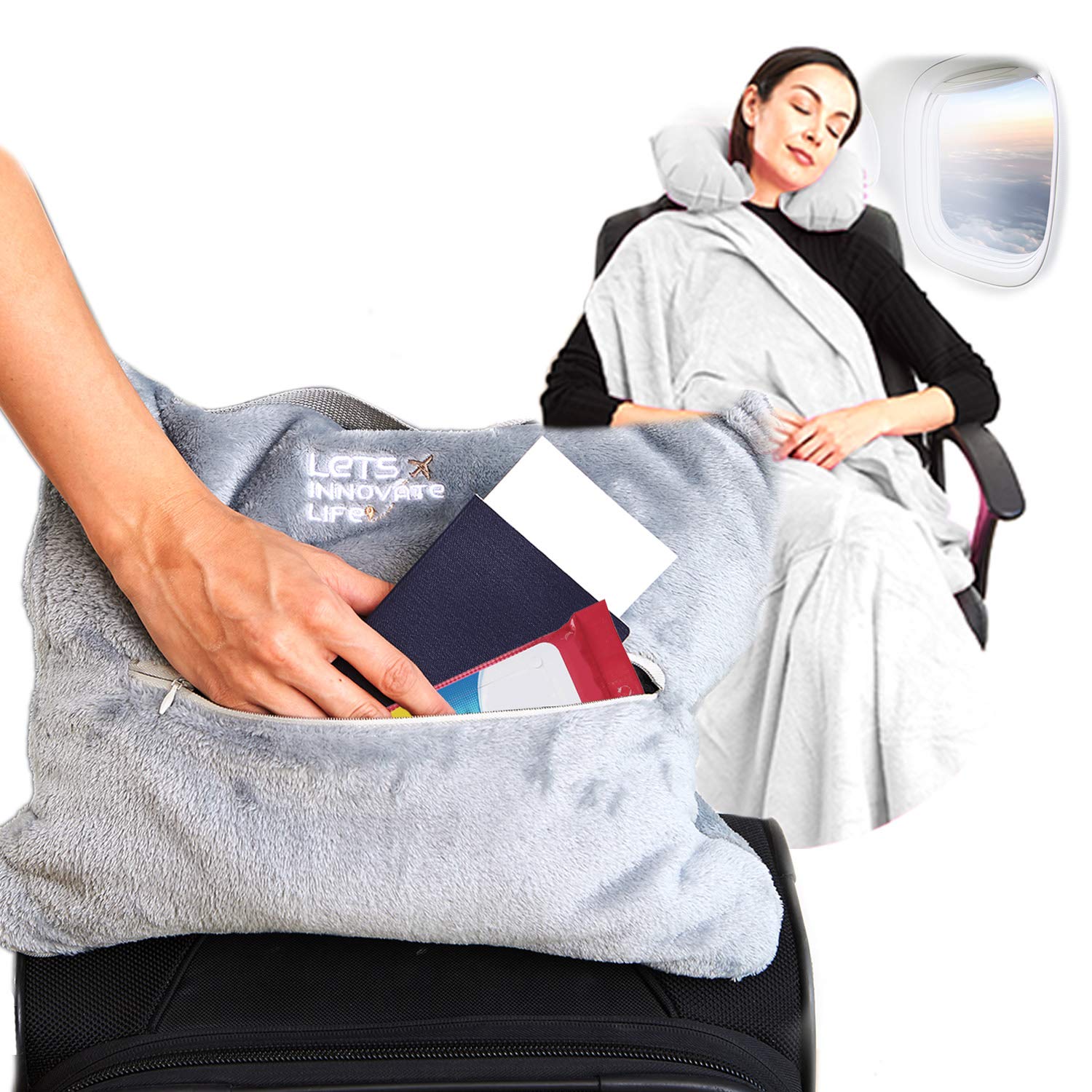 4 In 1 Travel Blanket Lightweight 4 In 1 Travel Blanket Lightweight