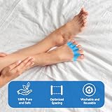 Sumiwish Toe Separators & Spacers 4 Pairs Blue White Gel Toe Correctors view 5