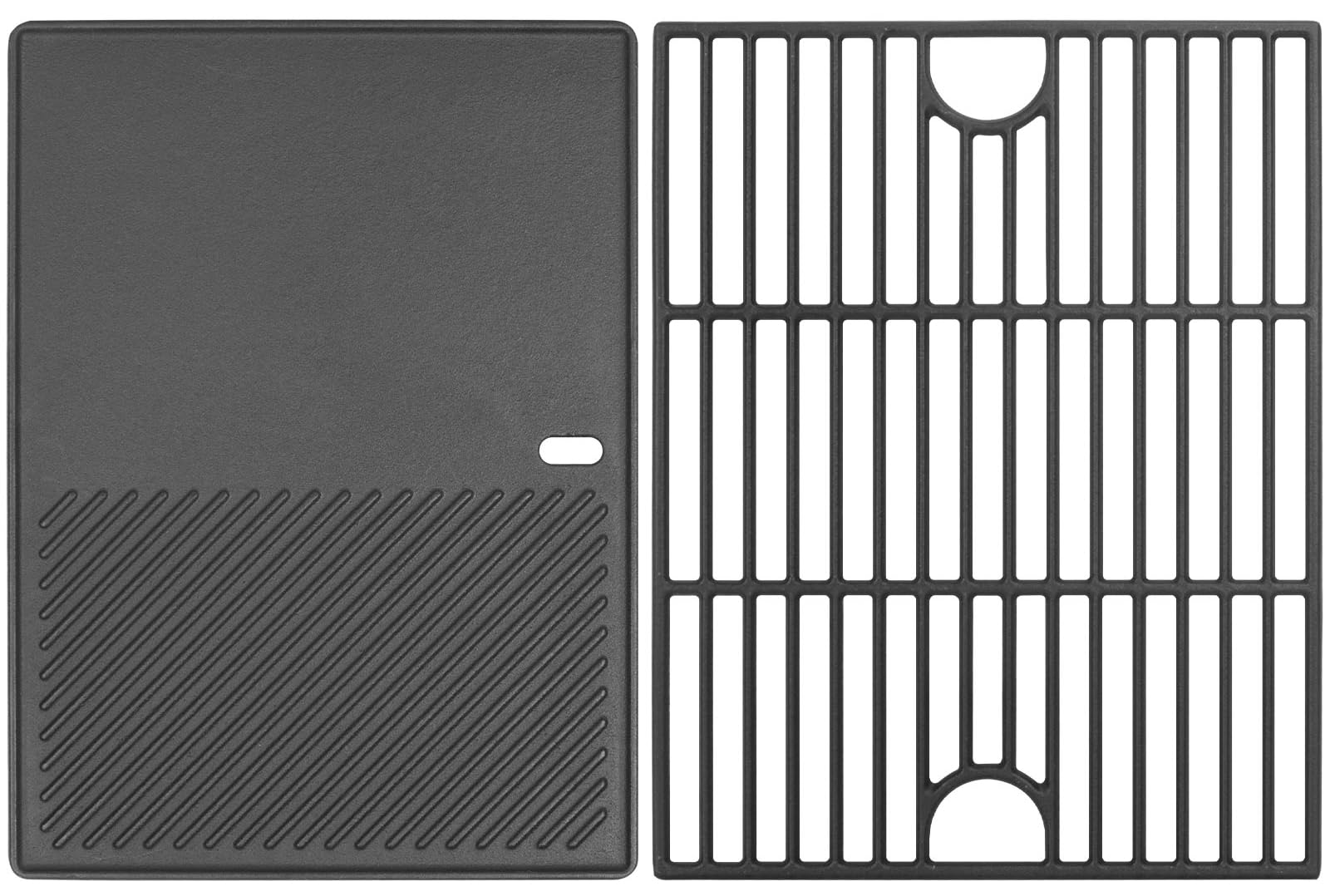 Photo 1 of Grill Grate and Griddle Replacement Part for Nexgrill 720-0783E 720-0830H 720-0888 720-0888N Cast Iron Grate and Griddle for Nexgrill Replacement Parts 5 Burner 720-0697, 2 Pack