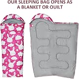 Tuphen Kids Sleeping Bags - Lightweight Waterproof for 3 Seasons - Pink view 6