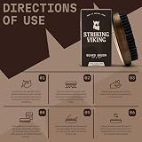 Striking Viking Boar Bristle Beard Brush 4.3 in Brown Anti-Static view 7