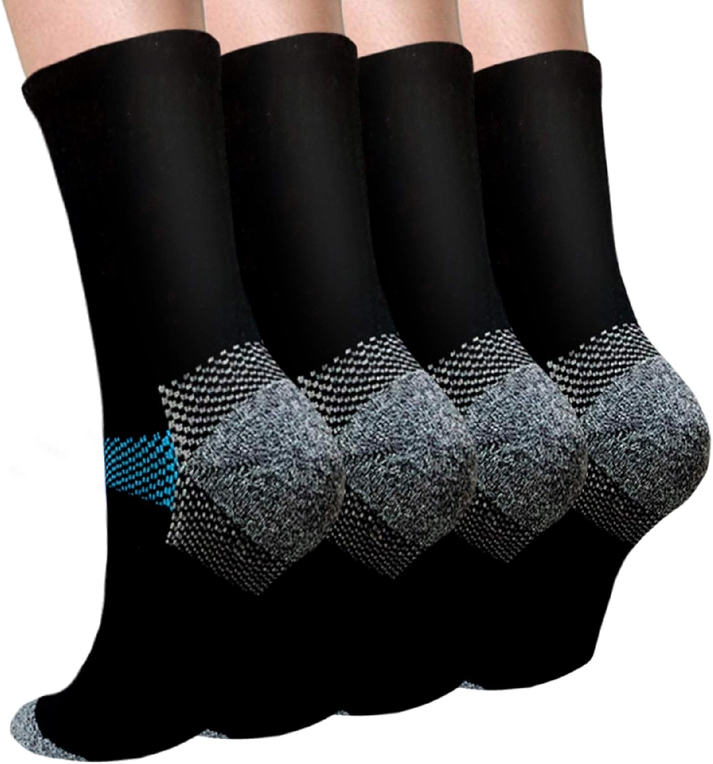 Compression Socks Plantar Fasciitis for Women Men (4/7 Pairs), 8-15 mmhg Athletic Sock Arch Support Flight Travel Nurses : Clothing
