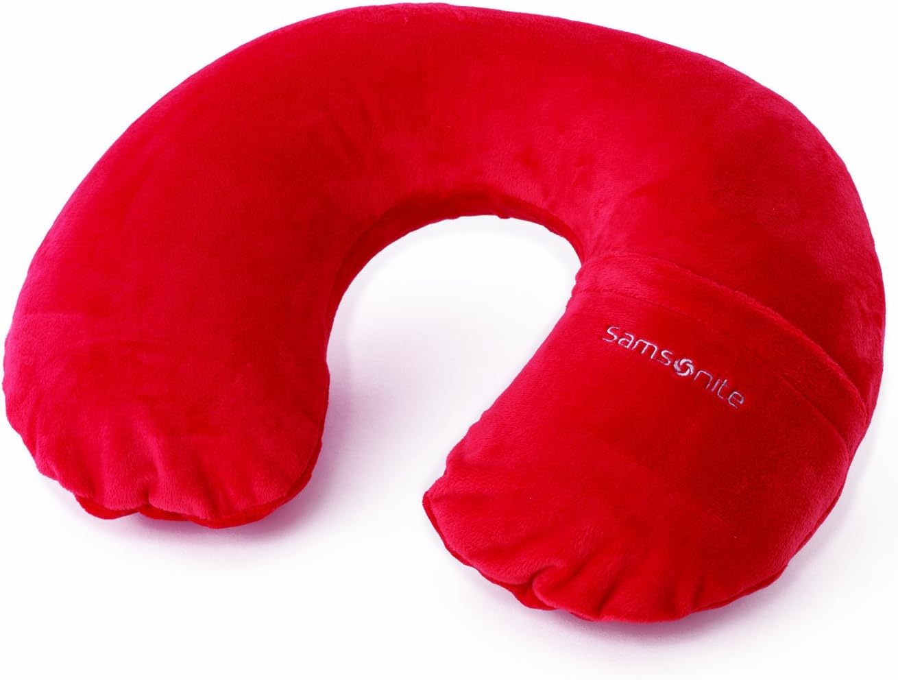 Samsonite Luggage Inflatable Neck Pillow with Cover, Red Pepper, One Size