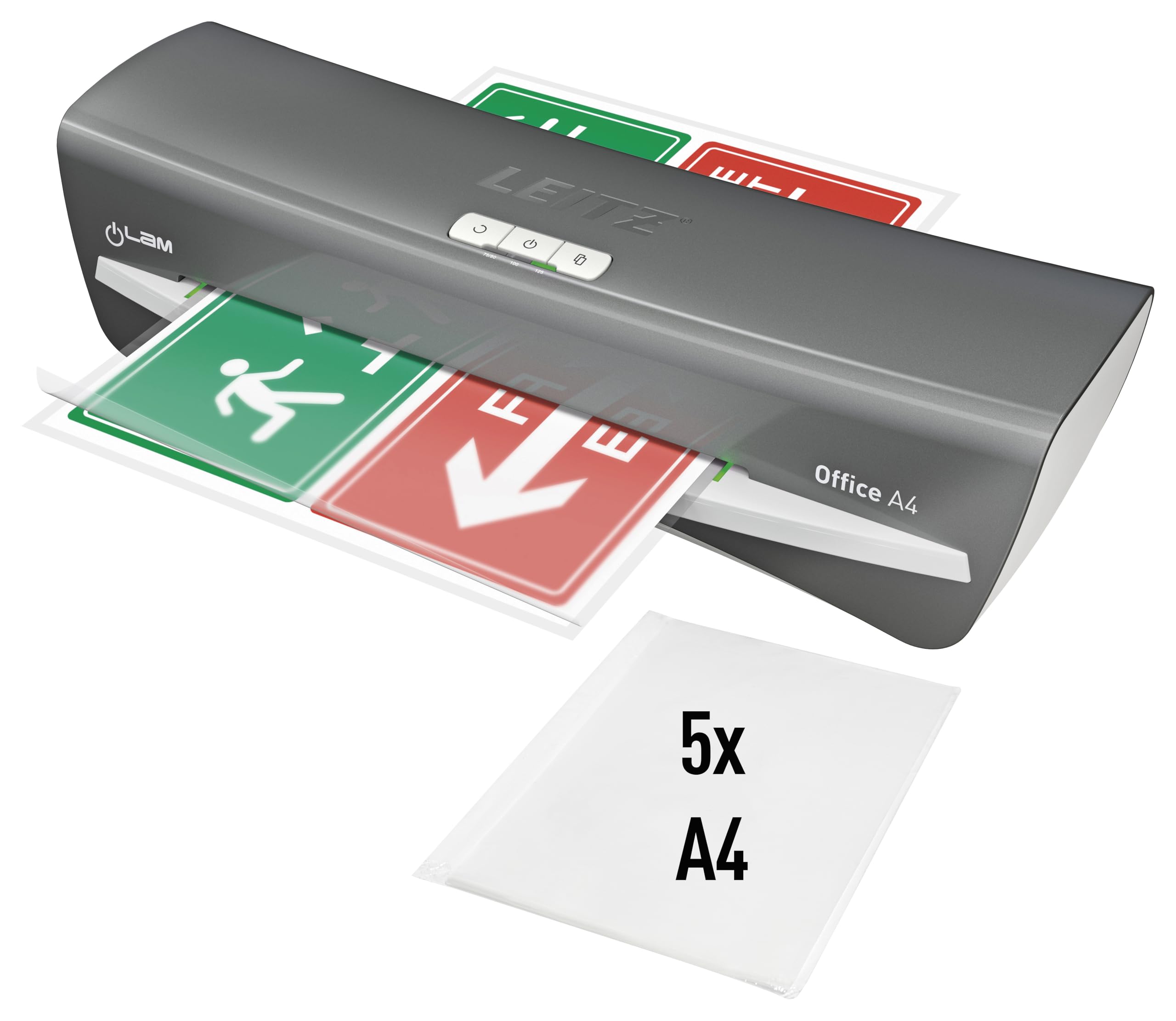 Leitz 72511084 iLam A4 Laminator for The Small Office - Silver/White