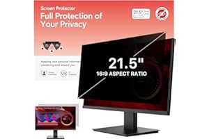 BERSEM 21.5 Inch Monitor Computer Privacy Screen Filter for 16:9 Ratio,Removable Monitor Anti-Glare & Privacy Filters for 21.5 Inch, [Anti Blue Light] [Anti-Spy] [Anti-Scratch] [UV-Blocking]