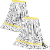 Looped End Commercial Industrial Mop Replacement Head, Heavy Duty String Wet Refill Mop Head for Commercial Industrial Grade 