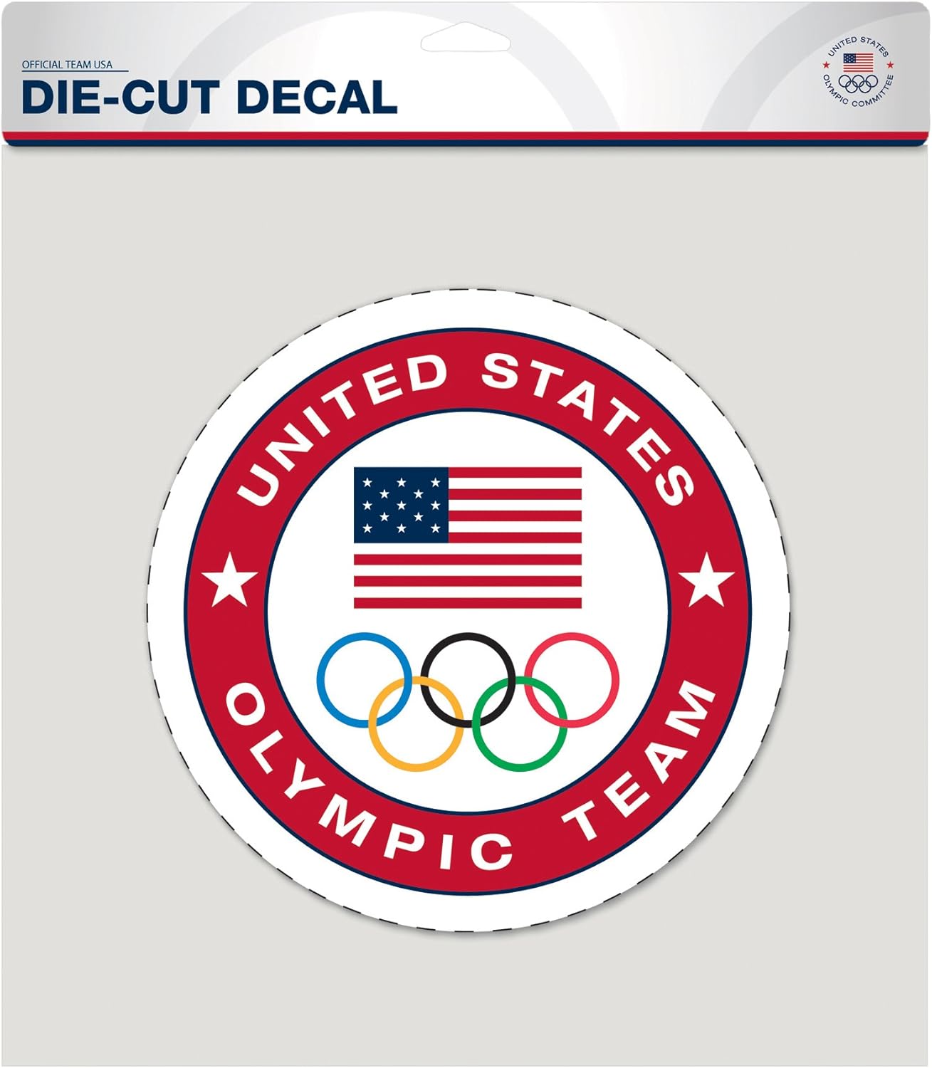 OLYMPIC USA 8by8Inch Die cut Colored Decal Sports Fan