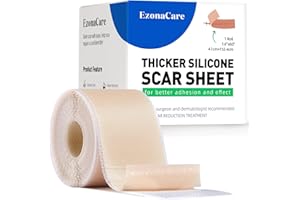 EzonaCare Silicone Scar Sheets - Medical Grade Silicone Scar Tape Roll for Scars Recovery Must Haves for Surgical Scars, C Section, Keloid
