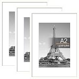 upsimples A2 Picture Frame 3 Pack White 42 x 59.4 cm with Matless Option
