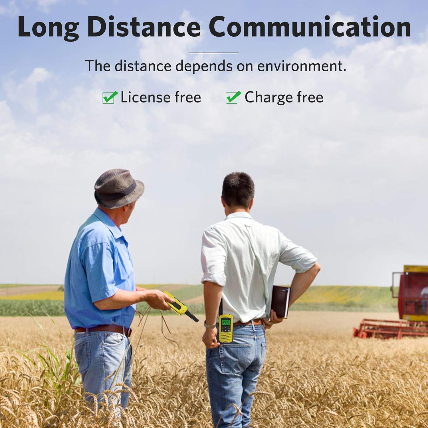 Walkie Talkies for Adults - COTRE Two Way Radios, Up to 32 Miles Long Range USB Rechargeable Walkie Talkies w/ 2662 Channels, NOAA & Weather Alerts, VOX Scan, LED Lamp for Outdoor Activities, Yellow: Car Electronics