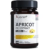 Ayorish Apricot Extract 25:1, 500 mg per Capsule 1000 mg Per Servings Immune Support Herbal Supplements (Pack of 1) (120 Capsules)