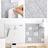 Uoisaiko 6pc Large 30x30cm Felt Bulletin Board Tiles with 30 Pins - Self view 5