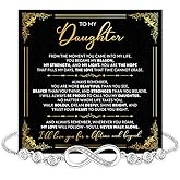 Mapileng To My Daughter Bracelet From Mom & Dad With Heartfelt Message & Elegant Box, Bracelet For Daughter, Jewelry Gift For Women From Mother Father On Graduation, Birthday, Wedding, Christmas