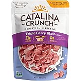 Catalina Crunch Protein Cereal, Triple Berry Blast, 8 oz Bag (Pack of 1) | Sugar Free, 11g of Protein, Gluten Free, Excellent Source of Fiber, Breakfast Cereal, Packaging May Vary