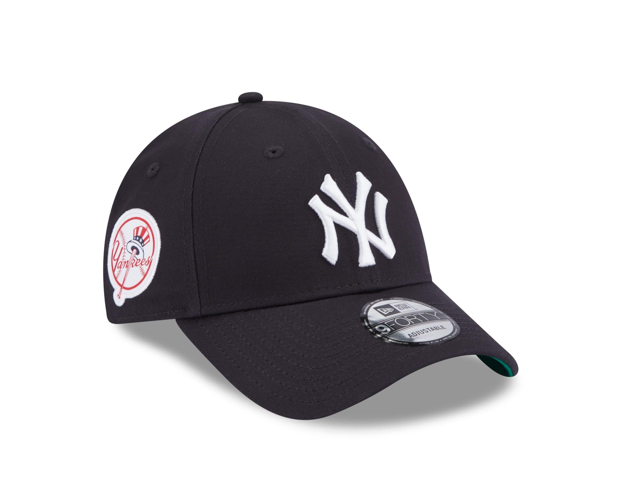 New Era New York Yankees MLB Team Side Patch Navy 9Forty Adjustable Cap - One-Size