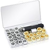120 Sets Grommet Tool Kit 1/2 Inch, Cridoz Grommet Eyelets Kit with Setting Tools and Storage Box for Fabric, Tarps, Curtains