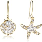 Starfish Earrings Shell Earrings Summer Beach Earrings for Women