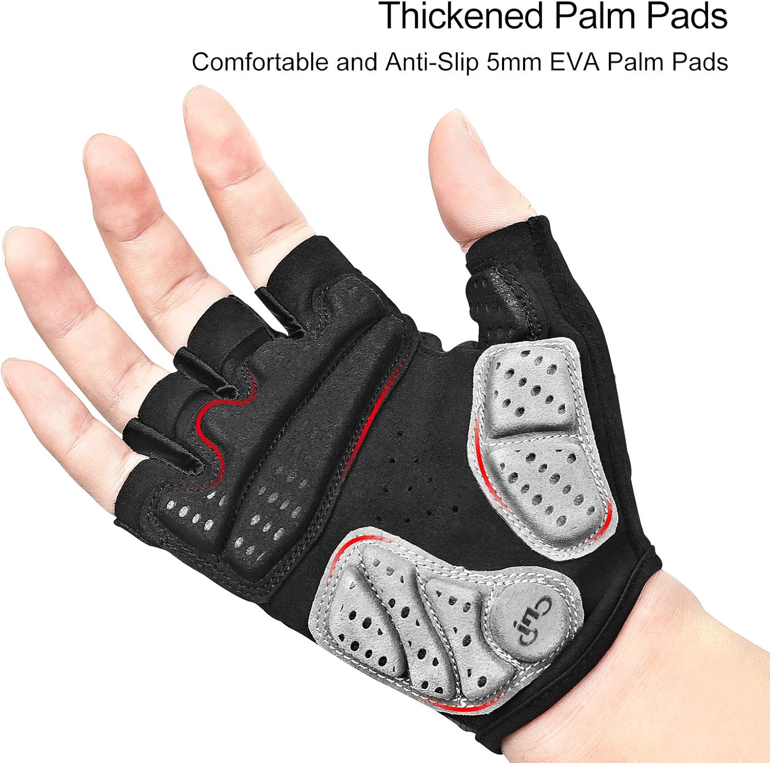 INBIKE Cycling Gloves Fingless Breathable MTB Eve Palm Padded Half