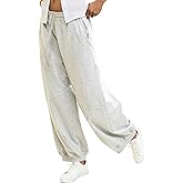 Tanming Womens Baggy Sweatpants Barrel Leg Trousers Elastic Waisted Drawstring Lounge Joggers Pants