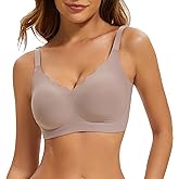 VRCOMFY Wireless Bras for Women, Comfortable No Underwire Seamless Push Up Everyday Bras with Adjustable Straps