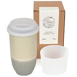 NOVA CERAMICS Travel Mug - Ceramic Coffee Mug With