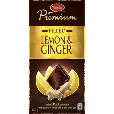 10 Bars x 150g of Marabou Premium Lemon &amp; Ginger - Original - Swedish - Dark Chocolate