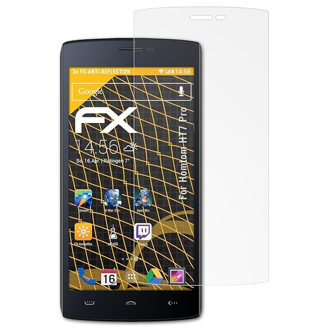 atFolix Panzerfolie kompatibel mit Homtom HT7 Pro Schutzfolie, entspiegelnde und stoßdämpfende FX Folie (3X)