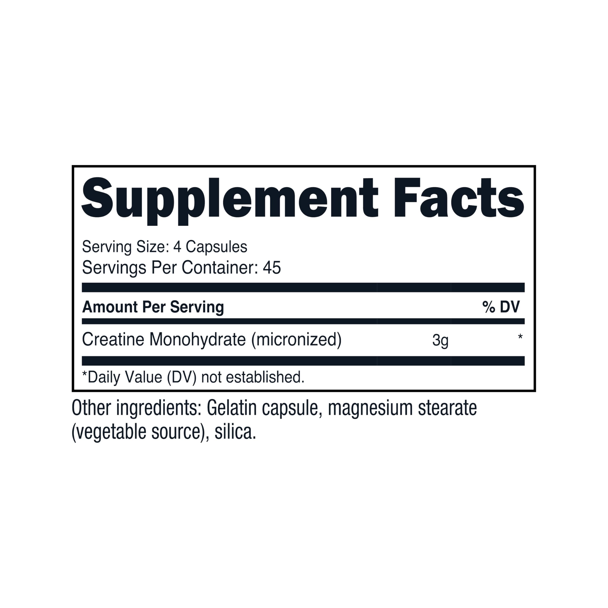 Nutricost Creatine Monohydrate 3,000mg, 180 Capsules (750mg Per Capsule) - Gluten Free, Non-GMO