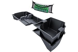 WHALEMOTOR Underseat Storage Compatible with 2014-2018 Chevy Silverado GMC Sierra Double/Extended Cab 1500(Inclu 2019 Ld/Lt)& 2015-2019 2500 3500 HD, Upgraded Rear Under Seat Organizer Cargo Box