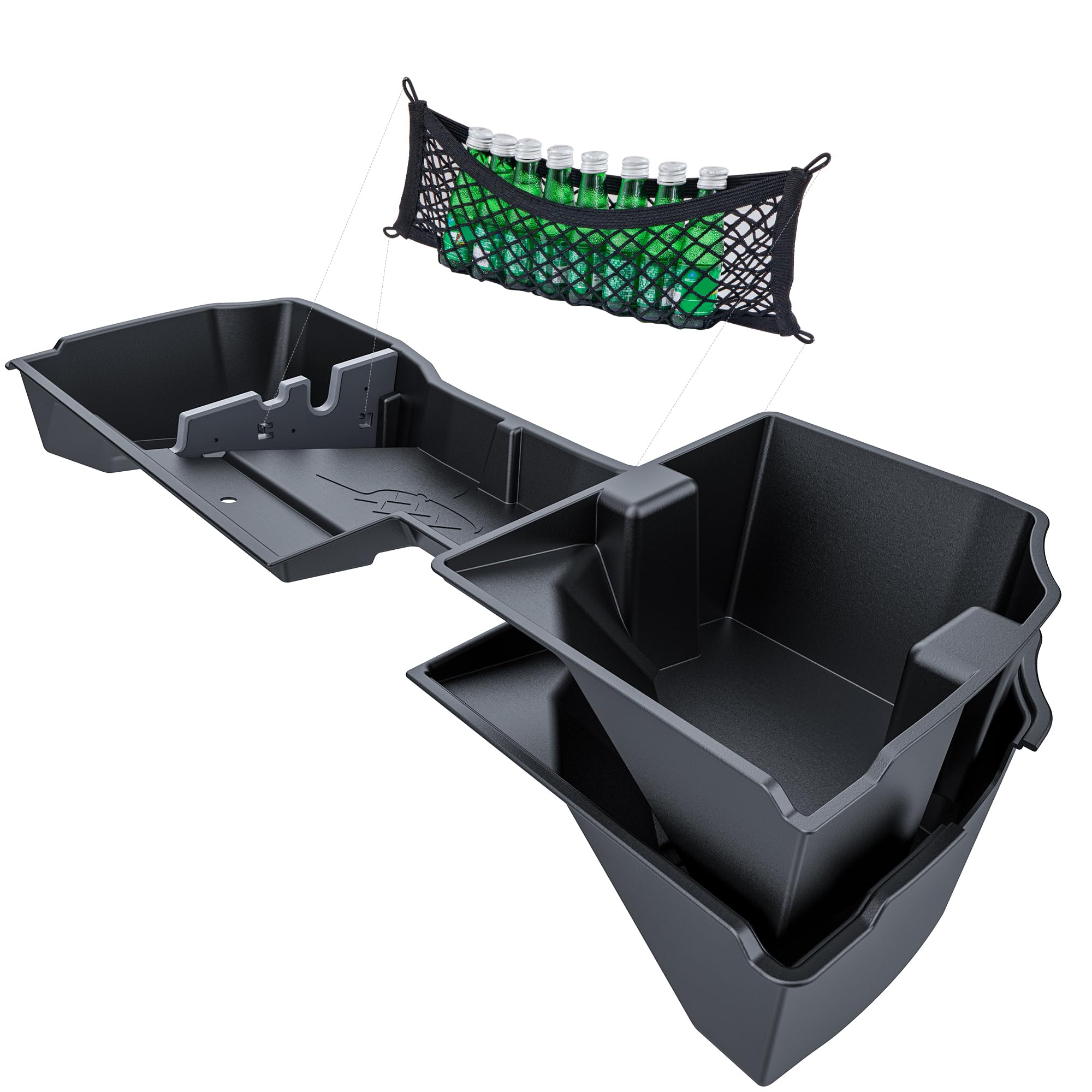 Photo 1 of WHALEMOTOR Underseat Storage Compatible with Chevy Silverado/GMC Sierra Double/Extended Cab 1500(2014-2018, 2019 Ld/Lt)&2500 3500 HD(2015-2019), Upgraded Rear Under Seat Organizer Cargo Box