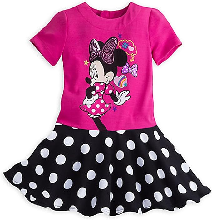 Disney Minnie Mouse Green Knit Dress for Girls (7/8) Clothing