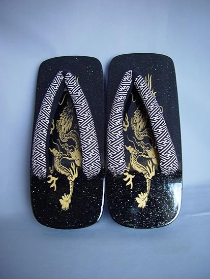 Amazon Co Jp メンズ ボーイズ 紳士ラメ塗り下駄 卍崩し文様 男性下駄 メンズ下駄 おしゃれ下駄 ホーム キッチン