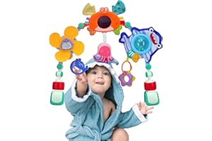 CYYSFIVQZ Baby Stroller Arch Toys,Car Seat Toys,Mobile Sensory Toy for Bassinet,Adjustable Baby Hanging Toys Fit for Crib Bed,Stroller,Car Seat,Feeding Chair for Toddler Boy Girl 0 3 6 9 12 24 Months