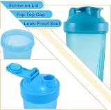 KANGSIT 400ml Protein Shaker Bottle with Stainless Steel Ball BPA-Free view 6