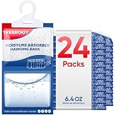 24 Moisture Absorbers for Closet, 6.4oz Humidity Absorber,Dehumidifier Bags | Hanging Dehumidifier Bags for Wardrobes, Kitchens, Bathrooms and Laundry, Eliminates Excess Moisture and Odors
